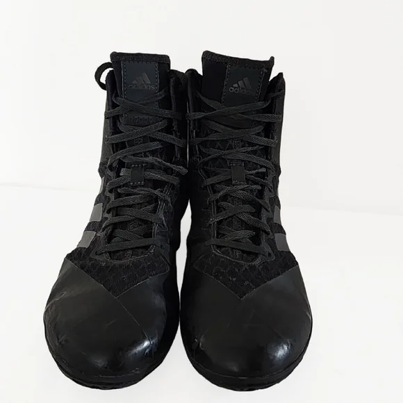 Adidas Shoes Men's Size 9 Mat Wizard 4 Carbon Black AC6971 Wrestling High Top - Picture 5 of 10